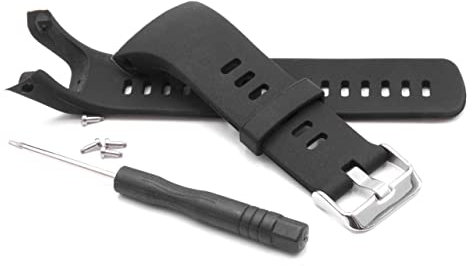 vhbw Ersatz Armband kompatibel mit Suunto Spartan Trainer Wrist HR Fitnessuhr, Smartwatch - 12cm + 9 cm Silikon schwarz