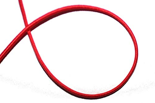 dalipo - Hutgummi, 3 Meter, Gummiband, Gummilitze, 1,2mm, rot
