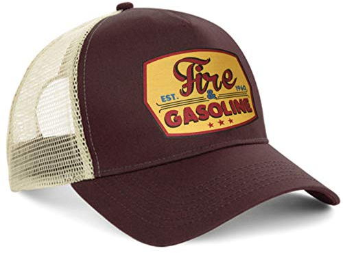 HELLMOTORS Trucker Cap Fire & Gasoline V8 Old School Hot Rod Kappe