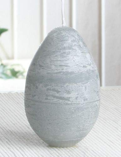 CandleCorner Eikerzen Rustik-Eikerze durchgefärbt, mittel, ca. 9 x 6 cm, grau