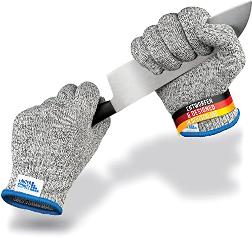 LauterSchutz® PREMIUM Schnittschutz Handschuhe - Kinder & Erwachsenen Größen - Kreuzfaser-PE-Stoff - hoher Komfort & dehnbares Material - SCHNITTSCHUTZ KLASSE C (Größe XL (Erwachsene))