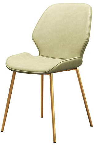 LSRRYD Esszimmerstühle Modern PU-Leder Metallbeine Küchenstühle Sanfte Freizeit Bar Stühle Zuhause Küche Wohnzimmer (Color : Beige)