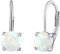 SILVEGO Damen Ohrringe aus 925 Sterling Silber mit synthetischem weißem Opal
