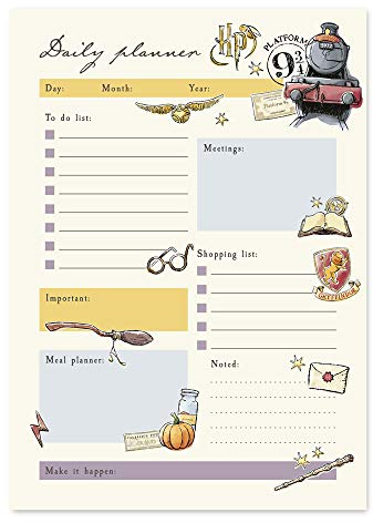 Grupo Erik Tagesplaner Block A5 - Terminplaner A5 Harry Potter- Kalender A5 Planer A5 - Tischkalender ohne datum