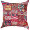 Orientalisches Patchwork Kissen MAR ROT Bunt 40x40 cm mit Füllung Stickerei & Pailletten | Boho Chic Deko-Kissen Couchkissen Sofa-Kissen & Geschenk-Idee Weihnachten MA7803