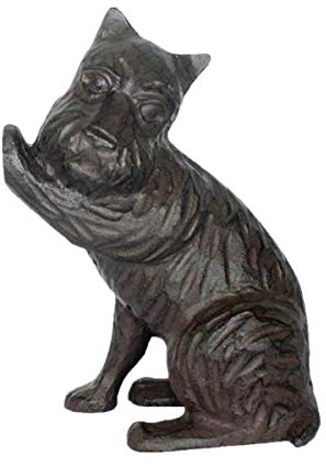 TentHome Antique Style Cast Iron Door Stopper Decorative Dog Door Wedge Stop (Dog)