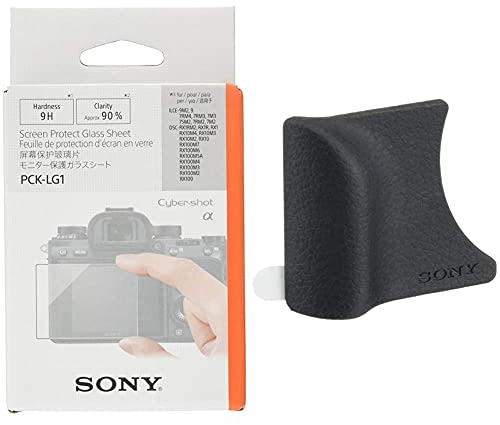 Sony PCK-LG1 (Schutzglas für LC-Display A9) AG-R2 Griffbefestigung (geeignet für RX100, RX100II, RX100III, RX100IV, RX100V, RX100VI, RX100VII) schwarz