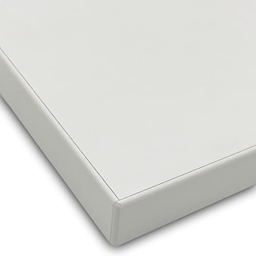 X57 Tischplatte 19mm Dekorplatte nach Maß Holzplatte melaminharzbeschichtet Spanplatte mit 2mm ABS Kante Umleimer (140x70cm. Weiß)