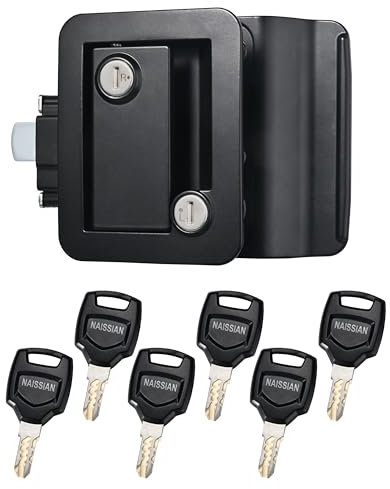 Naissian Serratura per porta camper camper serratura serratura di ingresso laterale serratura con maniglia per rimorchio da viaggio 5a ruota di sicurezza universale vano camper serratura porta
