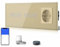 BSEED Enchufe Europeo Normal Simple (Sin WIFI) con Doble 1 Gang 1 Vía (Se Requiere Conductor Neutro) Interruptor de Pared con Atenuador Táctil WIFI Enchufes de Lámpara de Pared Schuko Oro