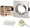 Wondlumi 20x LED Einbaustrahler Rahmen GU10 Fassung Set Schwenkbar Edelstahl Gebürstet Einbauspots 68mm Eckig 230V Einbaurahmen,ohne Leuchtmittel