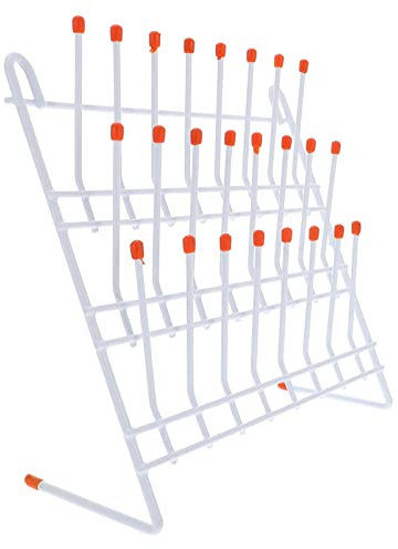 Labor-Abtropfgestell, 24 Löcher, Rohr-Trockenhalter, Reagenzglas, Abtropfgestell, Abtropfgestell, freistehendes Glas-Trockengestell für Schule, Laborutensilien