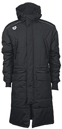 Arena Schwimm-Parka, unisex, Erwachsene, einfarbig, Fleece, warm, Wintermantel, wasserdicht, lange Jacke für Damen und Herren, kaltes Wetter, Anorak