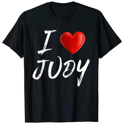 T-Shirt mit Aufschrift I Love Heart JUDY T-Shirt