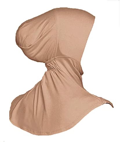 JDYaoYing Frauen Muslimische Innenkappe Hijab Caps Islamische Hals Abdeckung Unter Schal Kopfbedeckung Kappe Einfarbig, Khaki, 6