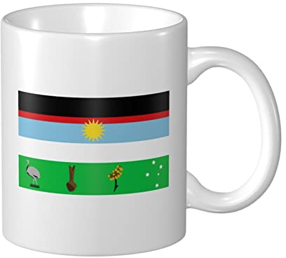 803 Tazas De Cerámica Bandera Del Pueblo Mocovi Tazas De Desayuno Con Mango Tazas De Vajilla Moderna Tazas Para Bebidas Frías Y Calientes, Para Cumpleaños, Cocina, 330Ml