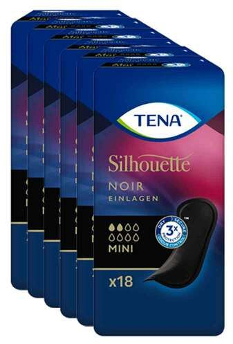 TENA SILHOUETTE Inkontinenz Einlagen mini noir 6X18 St