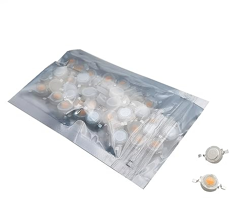 Vrabocry 100 Stücke High Power Led Chip 1 Watt Super Helle Intensität SMD Light Emitter Komponenten Diode Lampe Lampe Perlen Chip DIY Leuchten für Flutlicht Scheinwerfer Vollspektrum 380-840nm