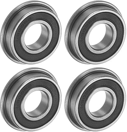 QUARKZMAN 4 Stück F6900-2RS Flanschkugellager 10x22x6mm Rillenkugellager Doppelsiegel Chrom Stahl Flansch Lager für DIY, Werkzeugmaschinen, 3D Drucker