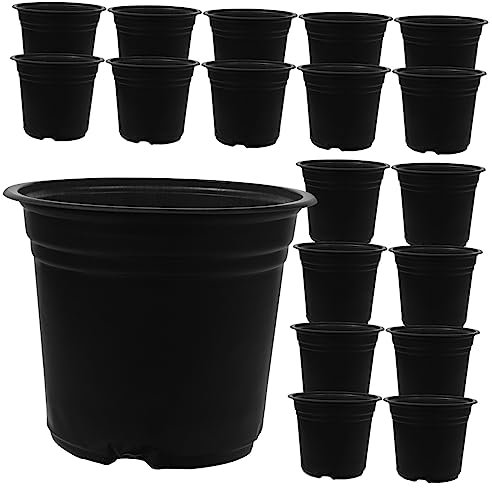 FONDOTIN 50pièces Pots De Plastique avec Drainage Pots De Culture pour Plantes Et Vivaces pour Jardinage Intérieur Et Extérieur