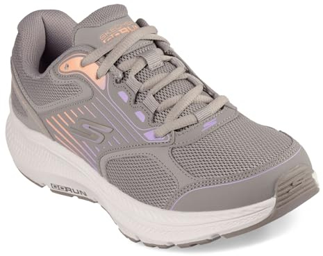 Skechers Damen Go Run Consistent 2.0 Sneaker, Taupe Leder Multi Trim, 41 EU