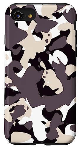 Hülle für iPhone SE (2020) / 7 / 8 Tarnmuster Flecktarn Muster Weiß Camo Armee Militär Tarn