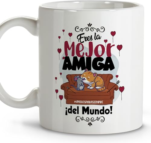 LolaPix Tazas de te. Tazas originales para regalar. Regalo amiga. Regalos amigas originales. Taza cerámica 330 ml.