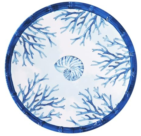 Les Jardins de la Comtesse - Plato de postre (melamina, coral, diámetro de 23 cm), diseño de piana