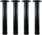 QLLY Lot de 4 Pieds de Table réglables en métal de 35,6 cm, Pieds de Table Basse, Pieds de Table d'extrémité, Pieds de Meubles (35,6 cm, Noir)