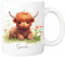 Personalised Highland Cow Coffee Mug - Cute Highland Cow Gifts Friend, Gift For Cow Lovers, Farm Animal Mug, Mothers Day Gifts, Funny Cow Gifts, Name Mug, Birthday Gifts (Highland Cow Design 2)