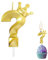 OUDEKE Gold Fragezeichen Kerze Gold Krone Happy Birthday Kerze Fragezeichen Cupcake Kuchen Topper Dekoration Kerze für Geburtstagstorten Babypartys Kreativ Gold ? Kerze mit Krone