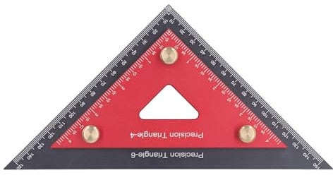 Abnehmbares Doppeldreieck-Lineal aus Metrischer/imperialer Aluminiumlegierung, 4 Zoll Und 6 Zoll, Dreieckige Lineale Für Die Holzbearbeitung, Für Holzbearbeitungsmessungen