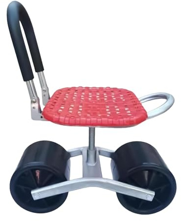 Rollbarer Gartensitz, 360-Grad-Rotation Gartenhocker Höhenverstellbar, Gartensitz mit Rollen, Gartenhocker mit Rollen, Leicht rollender Arbeitshocker für Garten, Rasen, Terrasse, Gartenarbeit