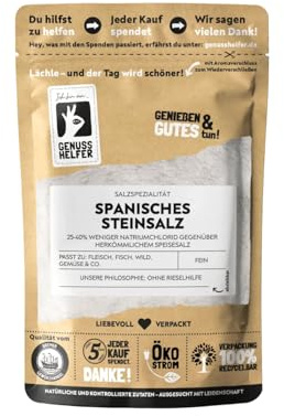 Bremer Gewürzhandel Spanisches Steinsalz fein, natriumarm, Salz mit weniger Natrium, milder Geschmack, 200g