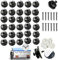 FTXanty 30 Pcs Crochets de Bâche Remorque Noir Fixation de Bâche avec Vis Autocollant Bouton de Bâche Remorque pour Coffre de Voiture Dossier de Remorque Filets de Bâche