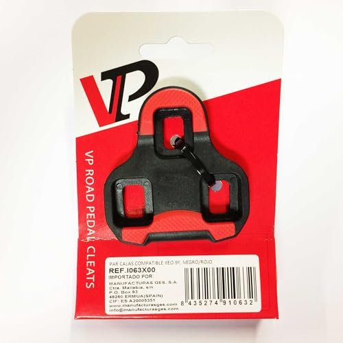 VP CALES PEDALES AUTOMATIQUE Compatible Look KEO Angle 9° Noir/Rouge