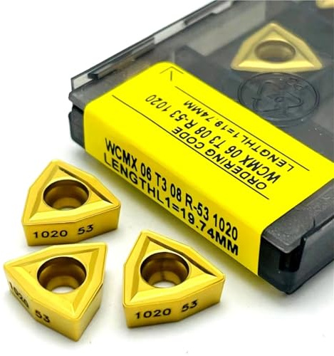 WCMX06T308 R 53 1020 Schnelle U-förmige Bohrer-Hartmetalleinsätze Für Metalldrehwerkzeuge, Spezialeinsätze WCMT 06t308-Schneidwerkzeuge, 10 Stück Wendeschneidplatten