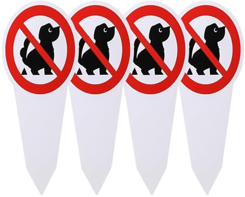 4 Stück Kein Hundeklo Schild, 30 x 15 cm Schild Hunde Kacken Verboten, Hinweisschild keine Hundetoilette PVC 3mm Beidseitig Bedruckt, XXL Hunde Verbots Schilder Wetterfest UV-Schutz
