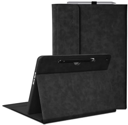 SSS·GRGB Hülle für Microsoft Surface Pro 12 Zoll 1. Generation (2025), Hülle mit Mehreren Betrachtungswinkeln, leichte Wärmeableitung, mit Stifthalter, kompatibel mit Type Cover-Tastatur (schwarz)