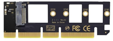Cenei M.2 NVME SSD to PCIe 4.0 Adapter Card 64Gbps M-Key PCIe4.0 X16 for Desktop PC PCI-E GEN4