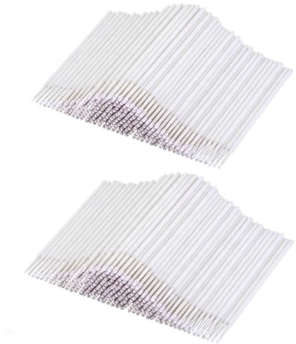 800 Pièces Micro Applicateurs Brosses, BetterJonny Microbrosses Cils Micro Brosse Maquillage Micro Pinceaux pour Extension de Cils,Coloration des Cils(Blanc)