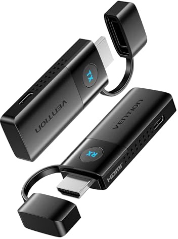 VENTION Mini Wireless HDMI Transmitter and Receiver 1080P@60Hz, Wireless HDMI 165FT/50M, 5G, Plug & Play for Streaming Video from Laptop/PC to Monitor/Projector/TV,Grey