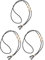 rainbow safety 3 Brillenkette Brillenhalter Perlen Brillenband RC02 (Schwarz- Silber)
