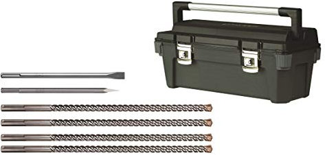 Dewalt SDS-max Bohrer- / Meißel-Set (7-teilig, inklusive Werkzeugkoffer, für Abbrucharbeiten, Spitzmeißel, Flachmeißel) SDSMAXKIT-DE
