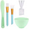Maschera di Miscelazione Strumento per Facciale con ciotola in silicone per maschere facciali spazzola spatola misurini 5 in 1 femmina Facial per Cura Viso fai da te