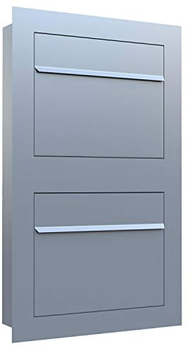 Unterputz Briefkasten - Einbaubriefkasten Sora for Two in Grau Metallic