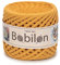 T-Shirt Garn Fettuccini Zpagetti Style, 7-9mm Zum Häkeln, Strickgarn Ball, Bio T-Garn, Makramee, Bändchengarn 100% Baumwollstoff, Jerseygarn Senf