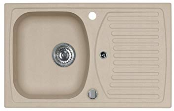 VBChome - Fregadero con grifo (78 x 48 cm), color beige