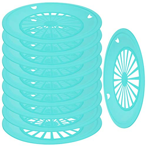 DOITOOL 10pcs Reusable BBQ Paper Plate Holders Plastic Dinner Plates for Outdoor Gatherings Picnics Parties Random Color BBQ Supplies