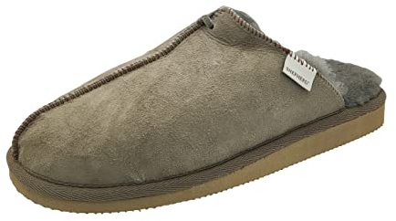 Shepherd of Sweden - Hugo Lammfell-Hausschuhe - Herren - 100% Echtes Lammfell - Schlupfmodell - Bequem - Weich und warm